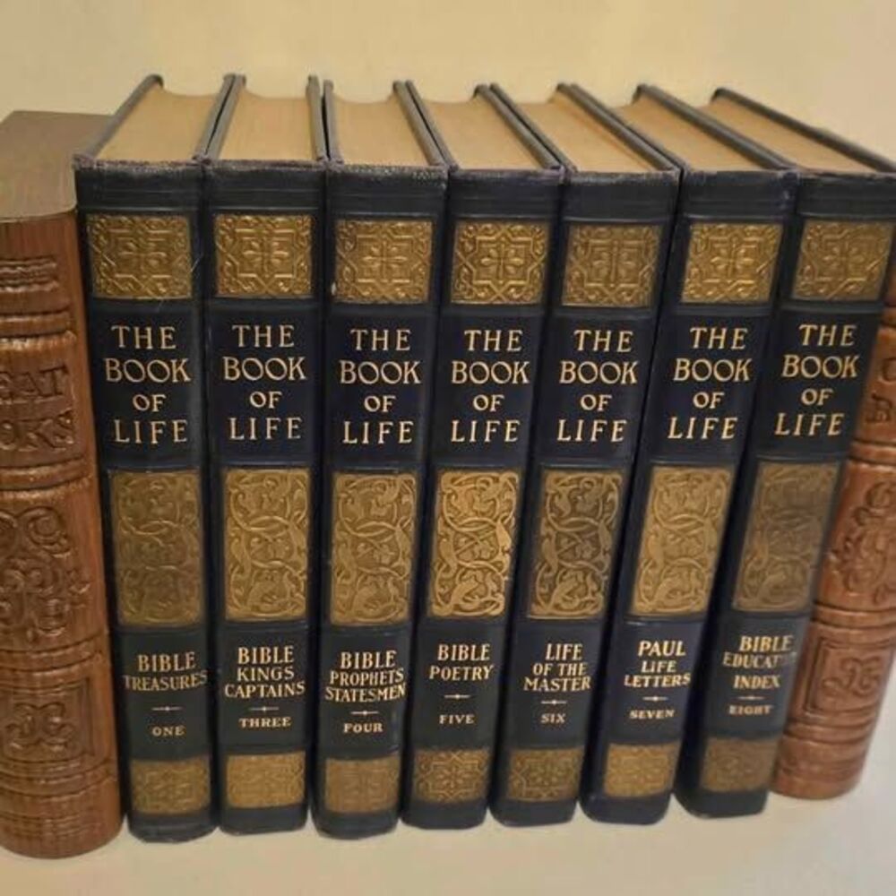 1925 Edition of the BOOK of LIFE. 7 Beautiful books. No book Two.